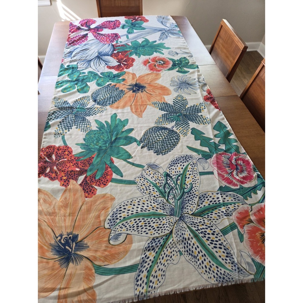 Joy Susan Shawl Scarf Breezy Botanical Tropical Coastal Hawaiian Beach Artisan